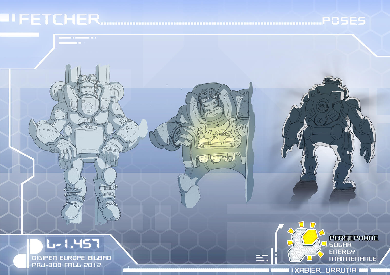 Various poses of main character Fetcher