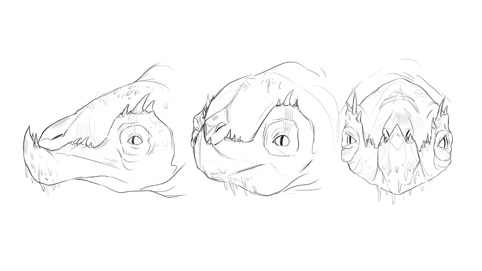 A face turnaround of the big monster