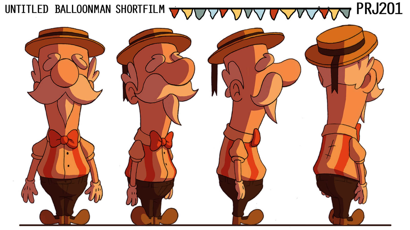 Concept artwork of the old carnival balloonman for use in sunset settings