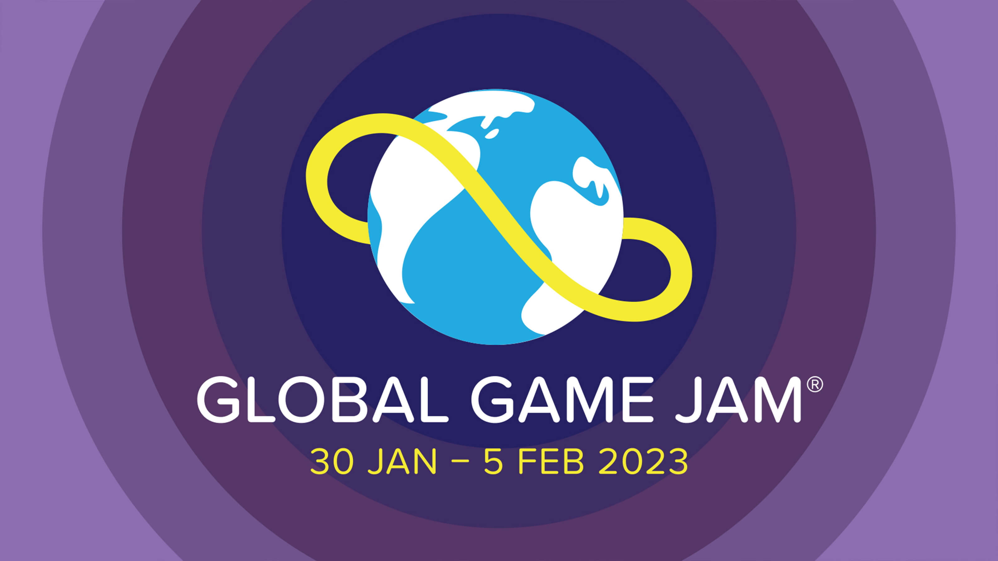 Global game jam logo with its dates listed below it.