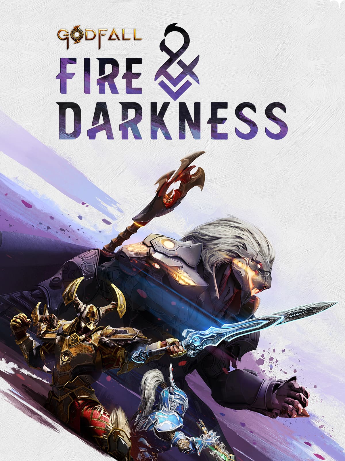 Cover art for the Godfall: Fire and Darkness game DLC.